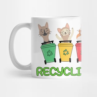 CUTE KITTIES RECYCLING GO GREEN Mug